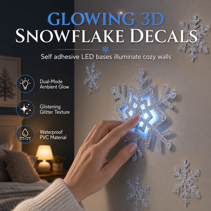 ❄Zolmeriq™ Glowing Snowflake Night Light Wall Stickers💡 (offer)