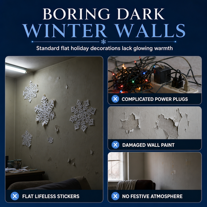 ❄Zolmeriq™ Glowing Snowflake Night Light Wall Stickers💡 (offer)
