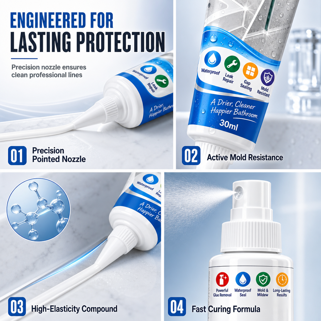 Zolmeriq™ Bathroom Glue Remover and Waterproof Sealant Set